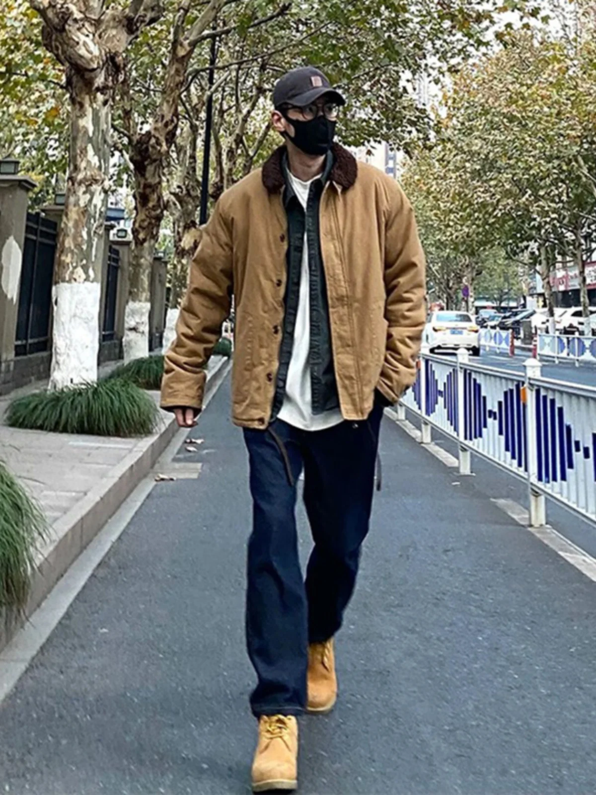 

American Retro Deep Blue Men's Jeans Spring Autumn New Sle Trendy Brand Slim Straight Leg High Street Straight Tube Pants