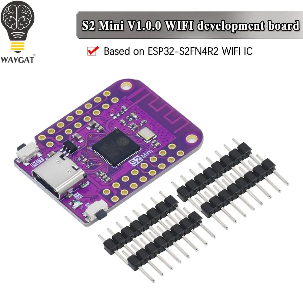 S2 Mini V1.0.0 WIFI IOT Board based ESP32-S2FN4R2 ESP32-S2 4MB FLASH 2MB PSRAM MicroPython Arduino Compatible Development Board