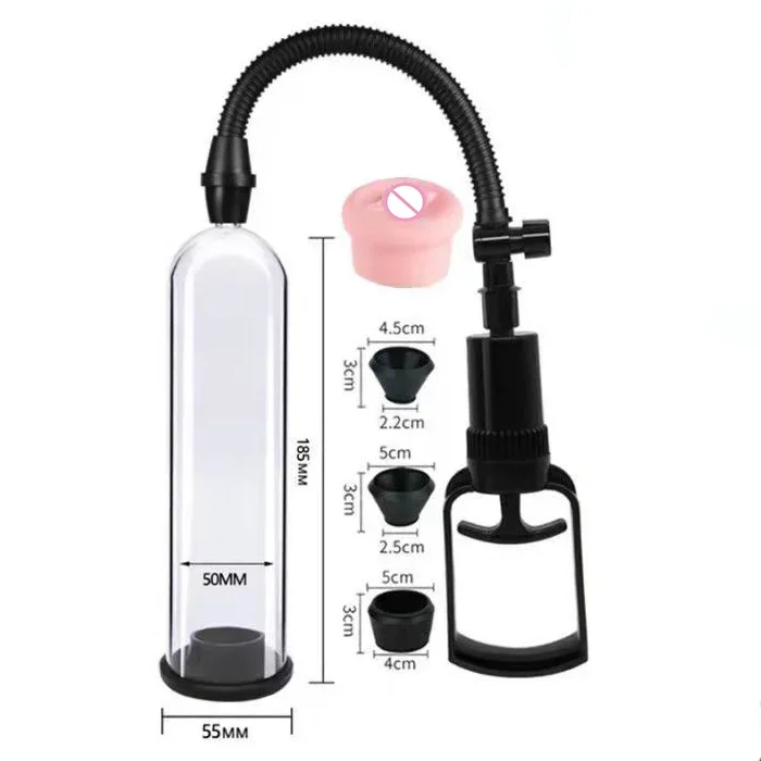 Penis Pump Manual Assist Erection Massager Penis Enlarger Vacuum Pump Penile Extender Trainer Erotic Adults Sex Product for Man