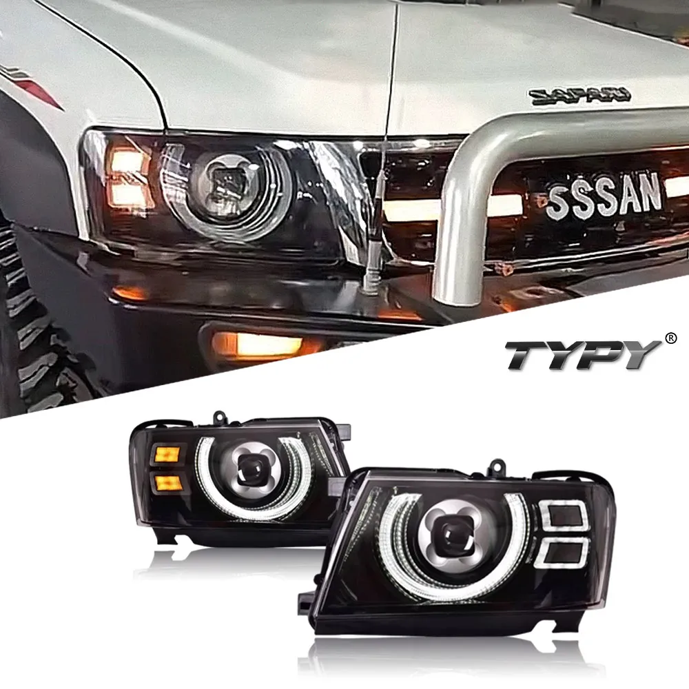 Car  Head Lamps Assembly For Nissan Touareg Y61 Headlamps 2005-2022 Upgrade Modified to NEW Y61 Dynamic Turn Car LED Headlight