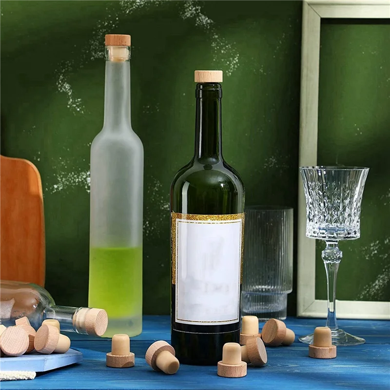 

AA49 Wine Bottle Corks T Shaped Cork Plugs For Wine Cork Wine Stopper Reusable Wine Corks Wooden And Rubber (120 Pieces)