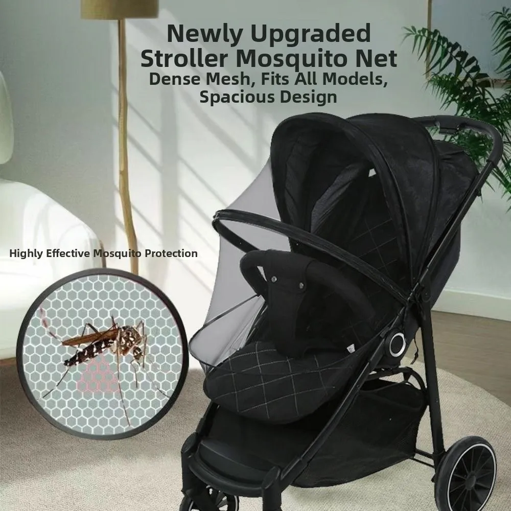 Breathable Mesh Stroller Mosquito Net with Zipper Universal Cart Insect Netting Full Coverage Stroller Mosquito Cover Children