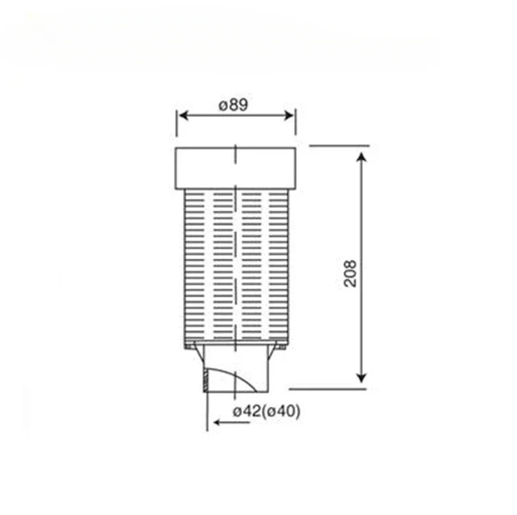 180 182 Filter type screw type hamburger head water distributor, center tube φ 40 φ 42 φ 50 300-900