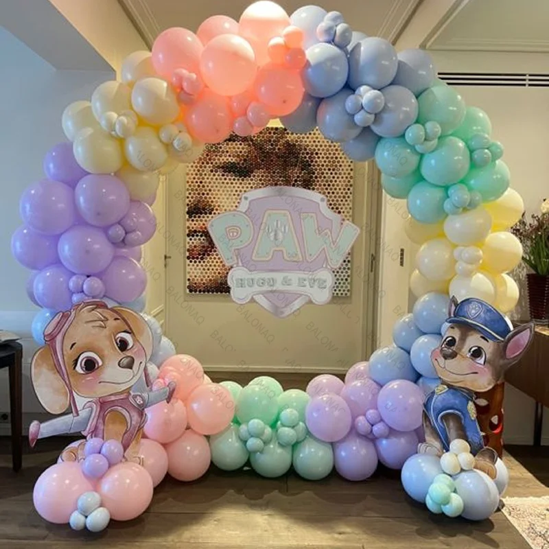 104-teiliges Paw Patrol Ballon-Set Marshall Skye Chase Rubble Latex-Ballons Geburtstagsparty-Zubehör Dekorationen