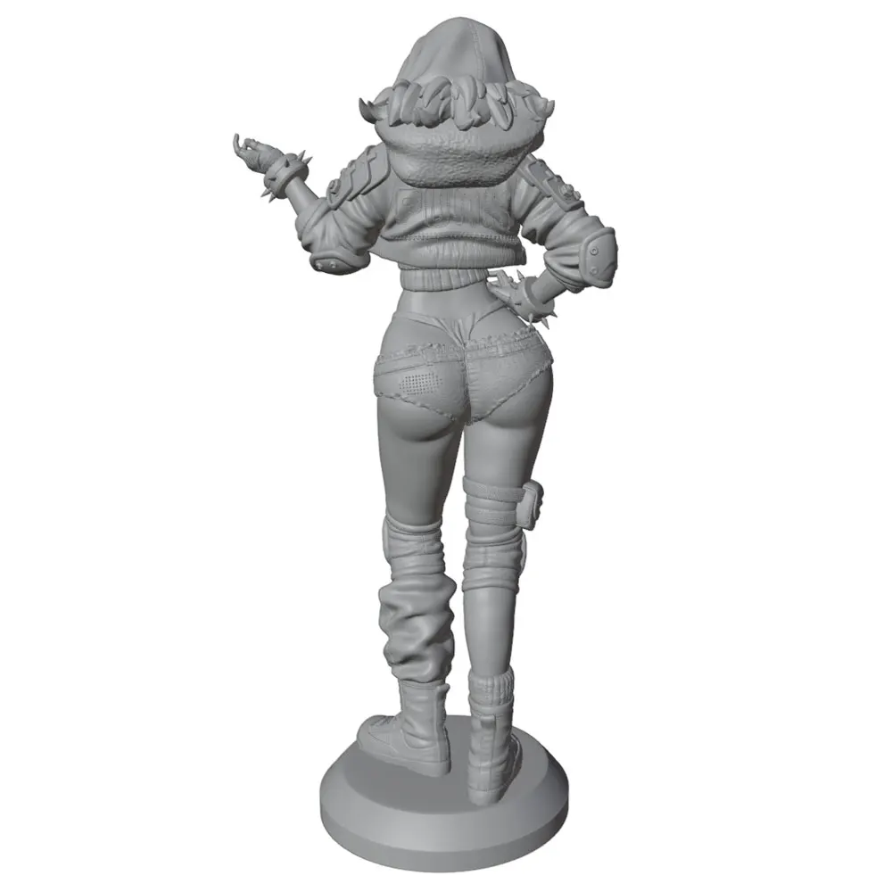 1/24 75mm Desk ornament,Attractive resin model kit for GK miniature 3D printed grey statue figurine DIY doll model not painted