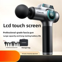 New Fascia Gun High Battery Life LCD Display Muscle Relaxation Neck Membrane Silent Electric Vibration Massage Gun Equipment