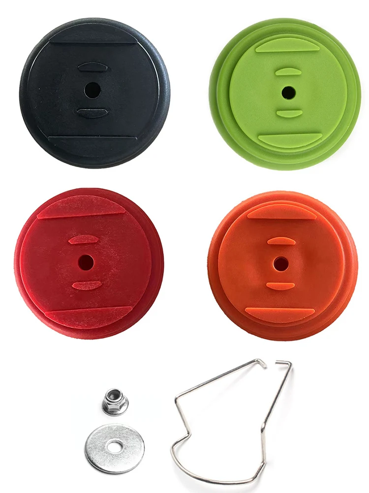 Raccords opaques pour tondeuse à gazon, pièces de tondeuse, écrou de batterie au lithium noir et vert, couvercle en plastique orange