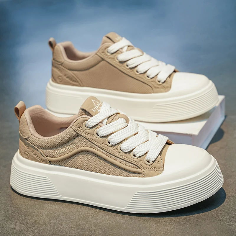 men's-khaki-mesh-platform-sneakers-breathable-thick-sole-height-increasing-casual-lace-up-board-shoes-for-daily-wear
