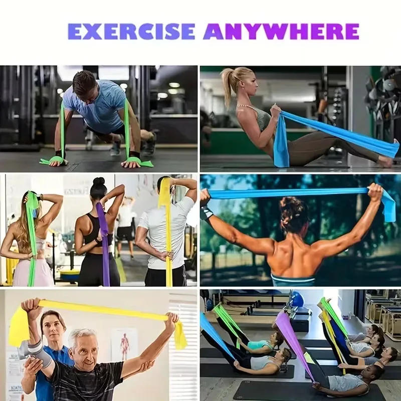 2pcs Light Resistance Training Bands Yoga Elastic Bands for Yoga Pilates Strength Training Exercises