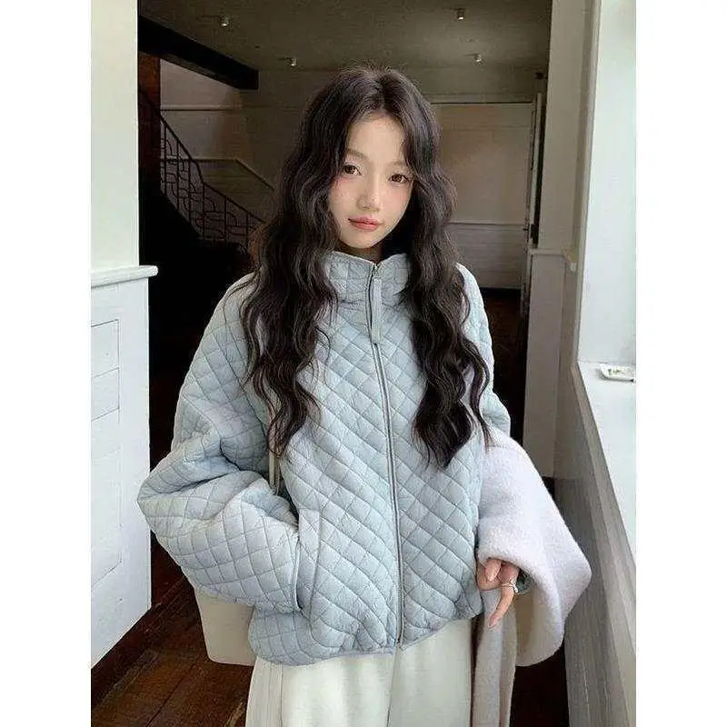 

Women Winter Coat Lightweight Puff Quilted Hooded Cotton Coat Women Winter New Warm Korean Style Ins Student Jacket