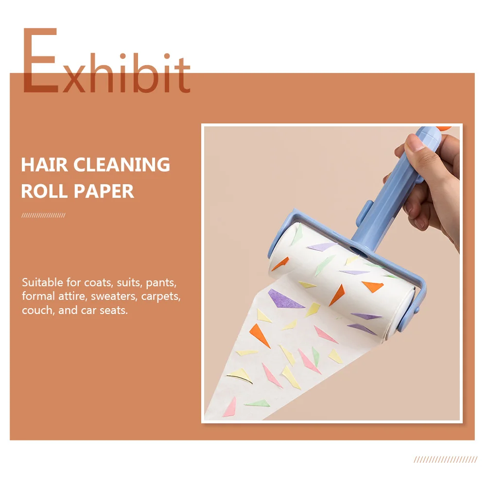 

8pcs Hair Removal Roll Lint Roller Sticky Paper Travel Pet Brushes Dust Cleaner for Clothes Carpets Couch Car Seats