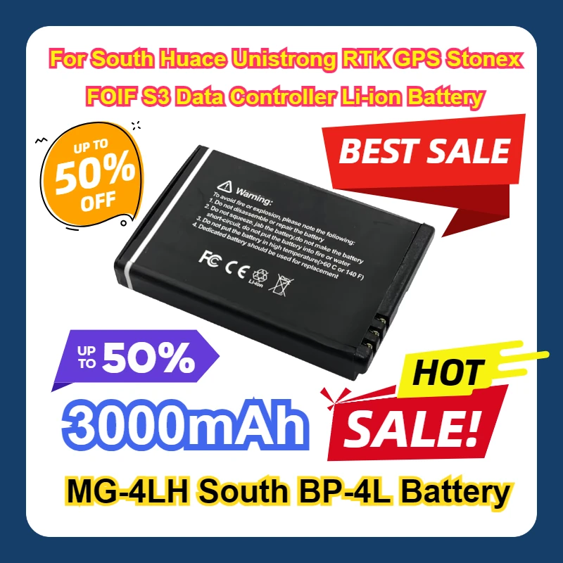 

3000mAh MG-4LH South BP-4L Battery For South Huace Unistrong RTK GPS Stonex FOIF S3 Data Controller Li-ion Battery