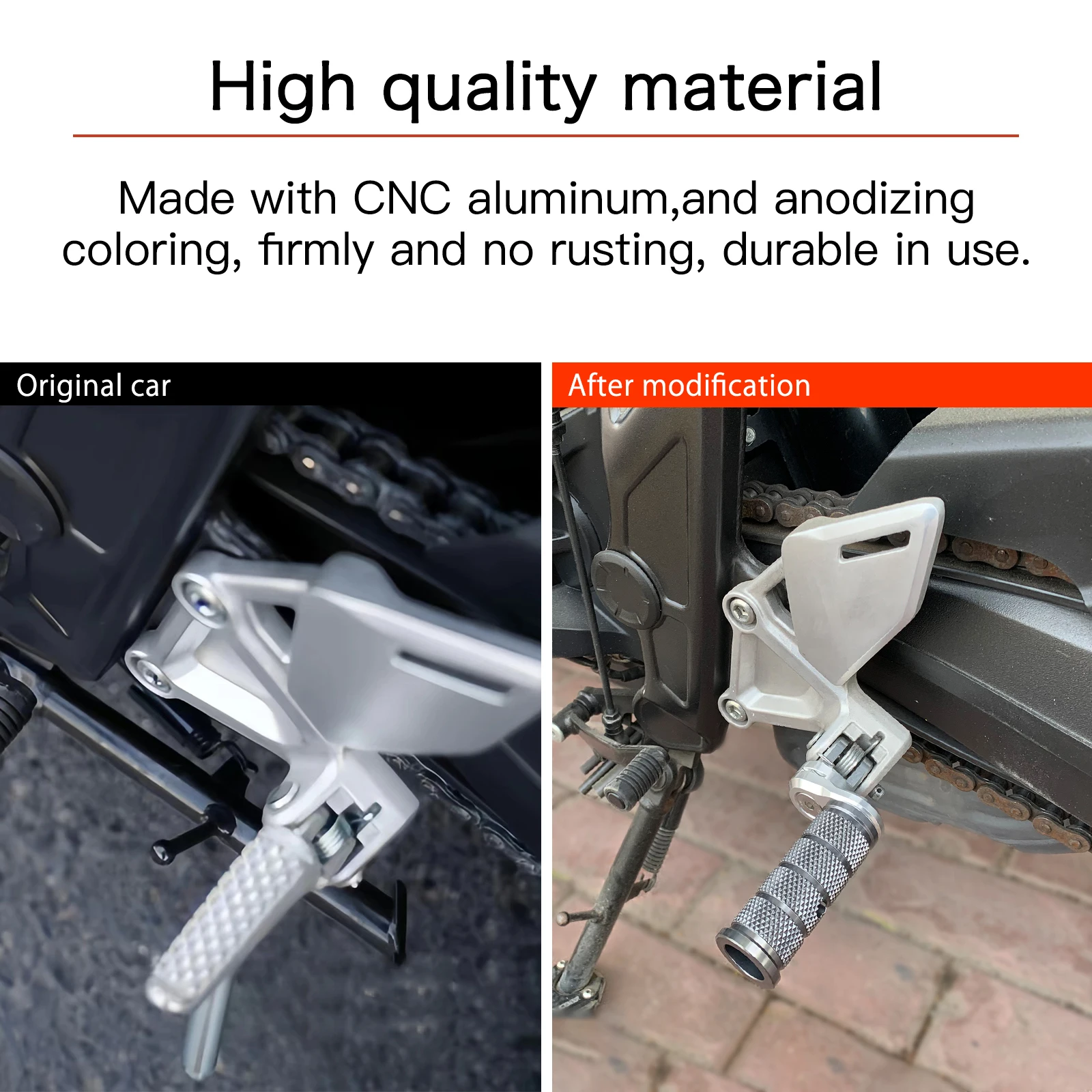 مراجل قدم أمامية قابلة للتعديل للدراجة النارية ، دواسات ، مسارح قدم ، سوزوكي كاتانا #2