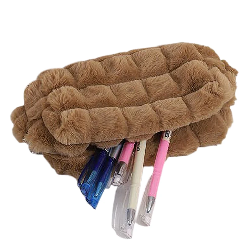 Maquiagem portátil de pelúcia para mulheres Organizador de higiene pessoal de alta capacidade Estojos cosméticos de armazenamento Zipper Wash Beauty Pouch Bolsa de viagem