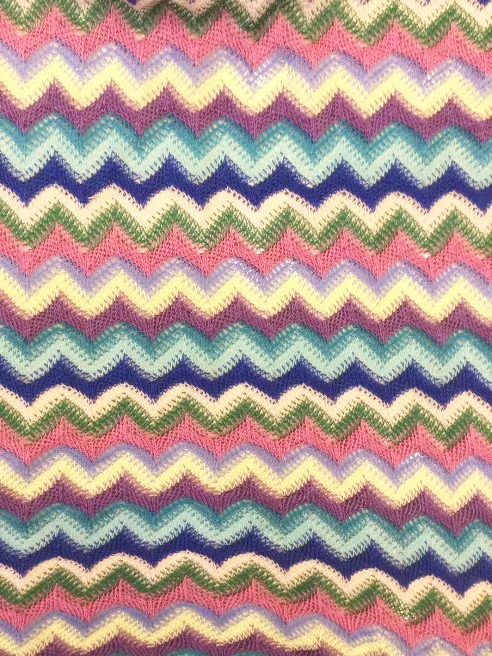 1 Meter Crochet Knitting Lace Fabrics Zig Zag Wave Striped Dress Skirt Lace Knitting Mesh Fashion Fabrics 150CM Wide