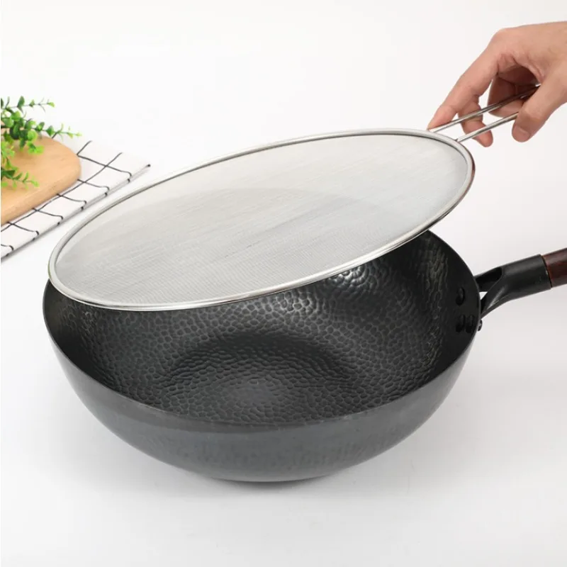LIFKOME Écran Anti-éclaboussures 25cm Couvercle De Poêle En Maille Acier Inoxydable - Protection Huile Et Graisse Pour Friture