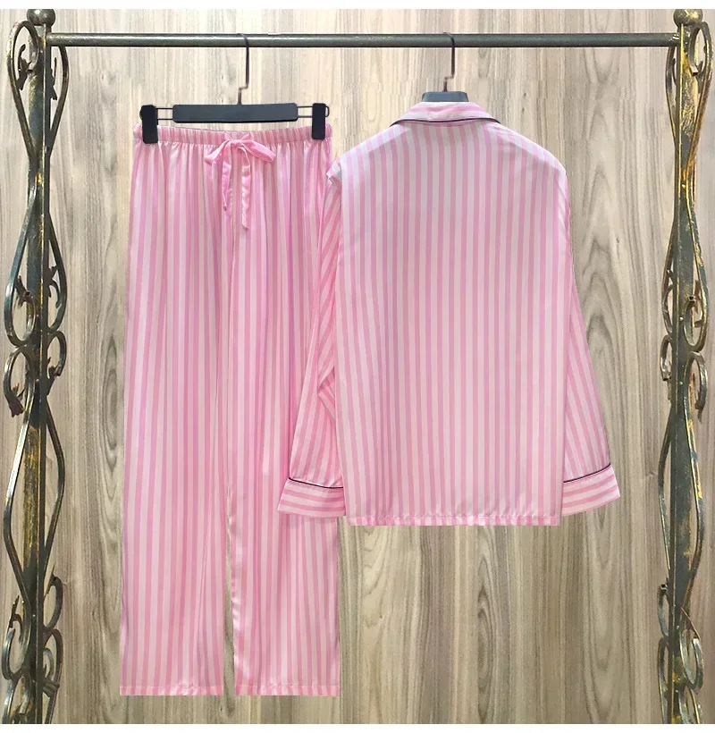 Conjunto feminino de 2 peças, roupa de dormir de cetim, casa, ponto ondulado, manga curta, camisa e shorts, pijama, verão, roupa de dormir