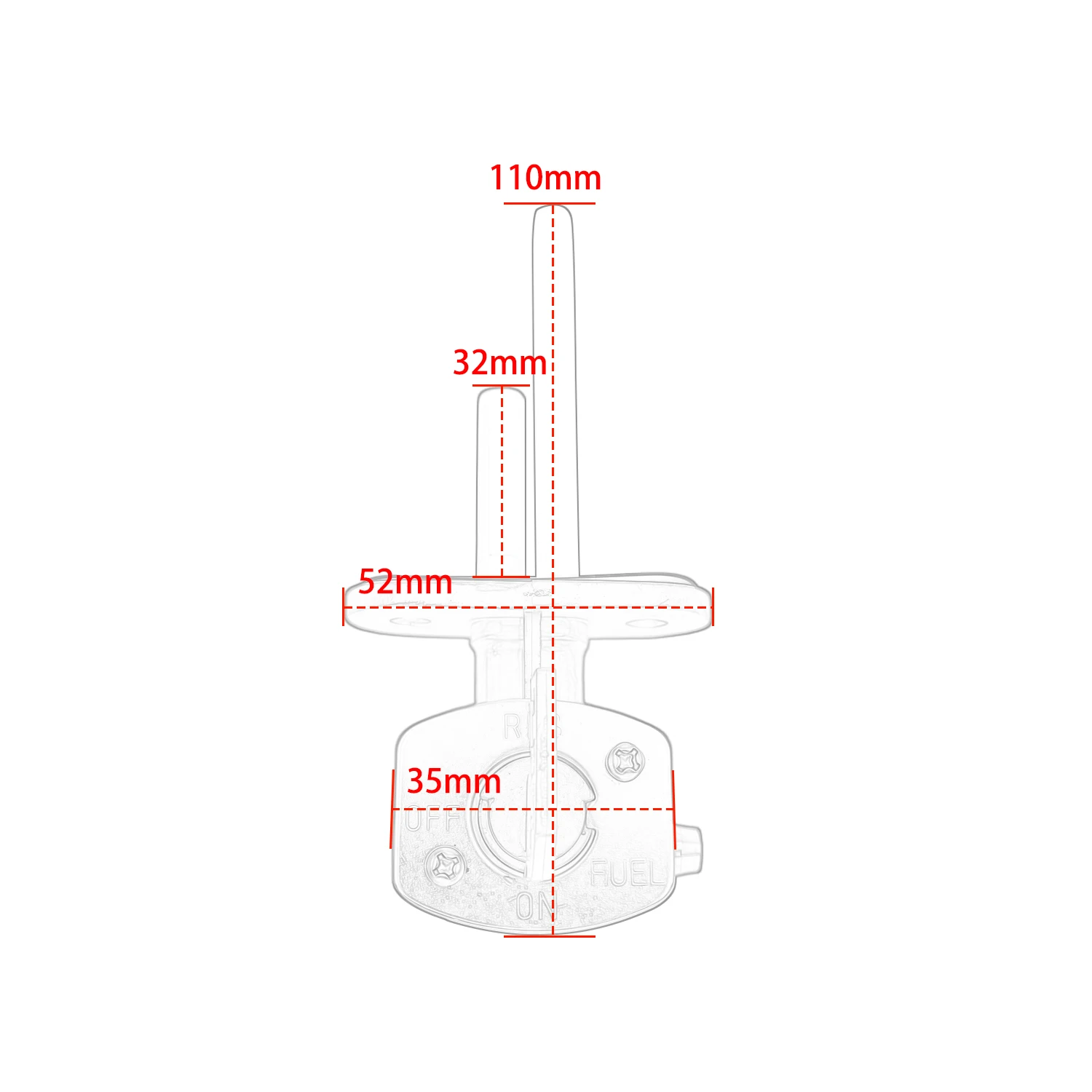 For Yamaha 200 YFS200 1988-2006 YFM600 Big Bear YFM350 YFM250 YFM Motorcycle Parts Petcock Vacuum Fuel Faucet Tap Valve Switch