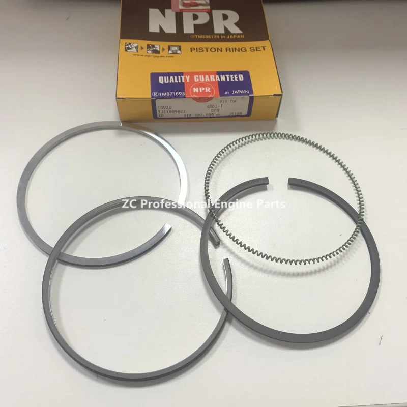 YJI10090ZZ 5-12121004-0 5-12121005-0 5121210040 512120050 Japanese NPR piston rings for Isuzu 4BD1T 6BD1 engine