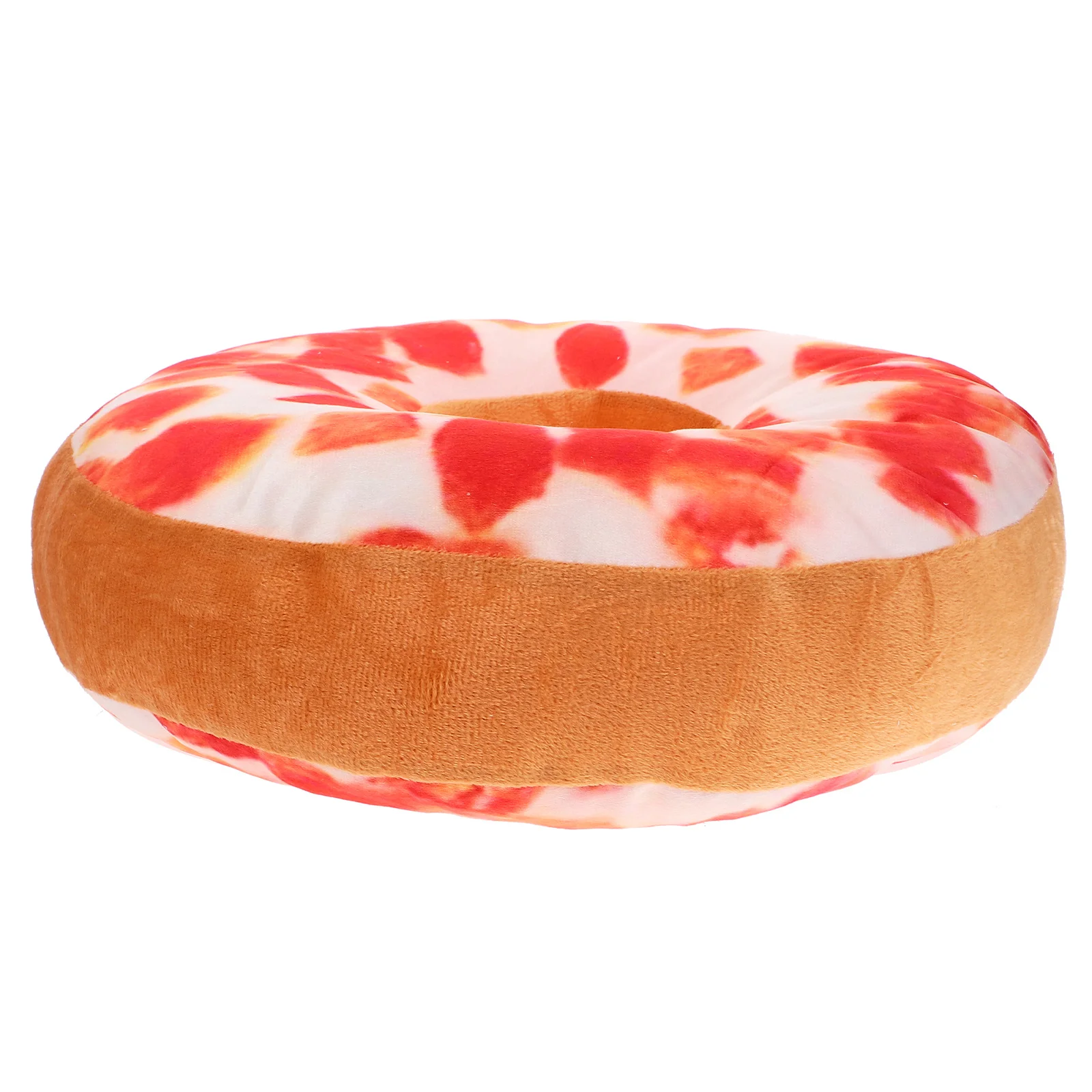 1pc Simulation Chocolate Doughnut Pillow Soft Hugging Cushion For Home Office Nap Sleep Cartoon Stuffed Round Decorative