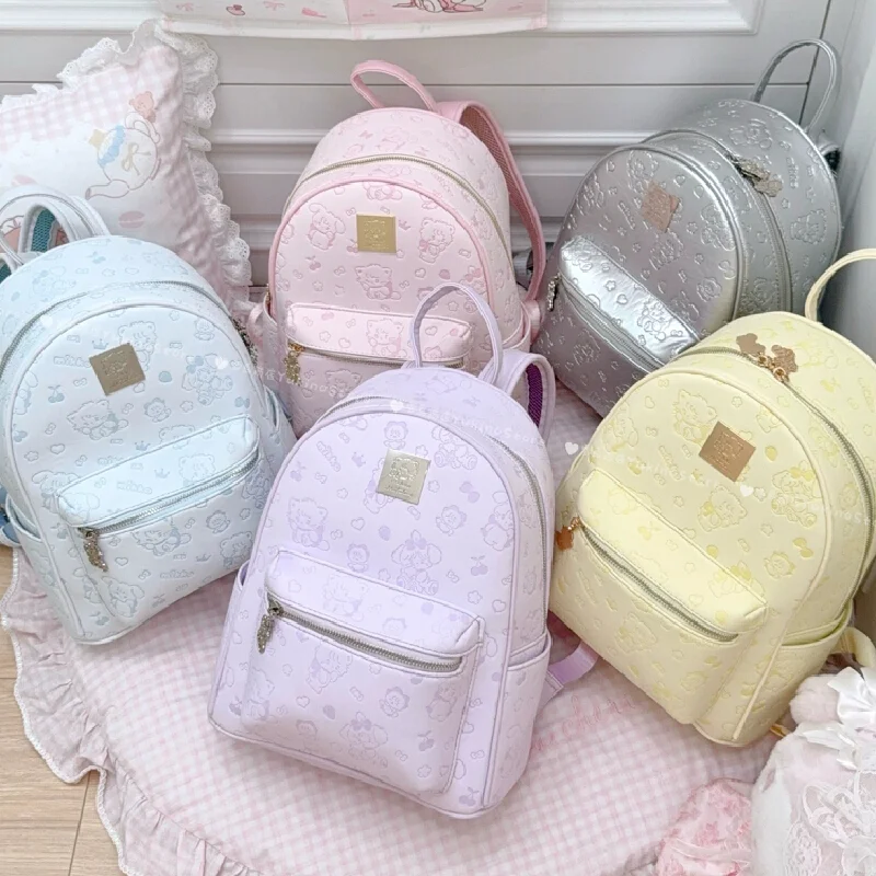 

Anime Mikko Double Shoulders Bag Mikko Printed Backpack Pink Cute Large Capacity Commuter Backpack Travel Backpack For Girl Gif