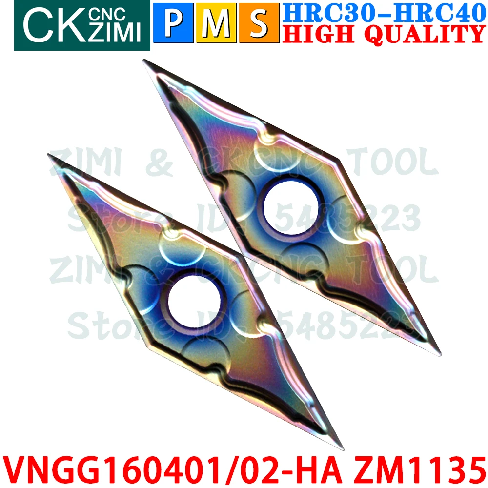 VNGG160401-HA VNGG160402-HA ZM1135 Carbide Inserts Finishing External Turning Inserts Tools VNGG CNC Metal Lathe Cutting Tools