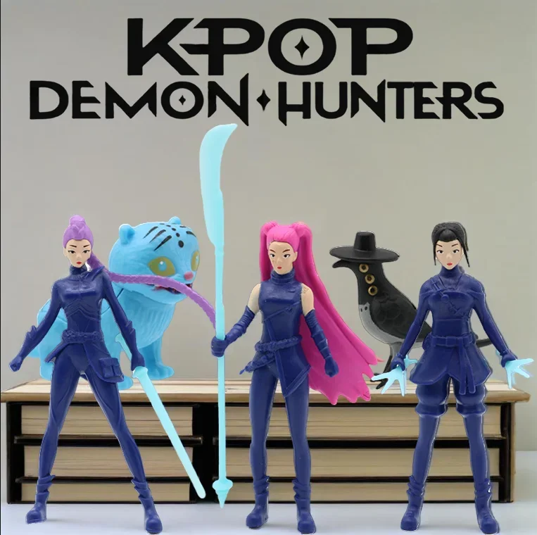 @$ Kpop_% Demon Hunters Action Figure ornamento Toy Derpys Tiger Rumi Mira Zoey Sussy Figurine Doll For Fans Regalo di Natale_$