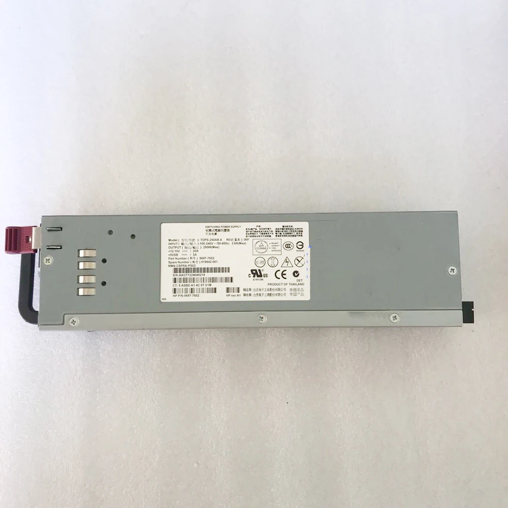 

Блок питания для серверов TDPS-250AB A P6500 EVA4400 P6000, 5697-7682, 519842-001, 250 Вт