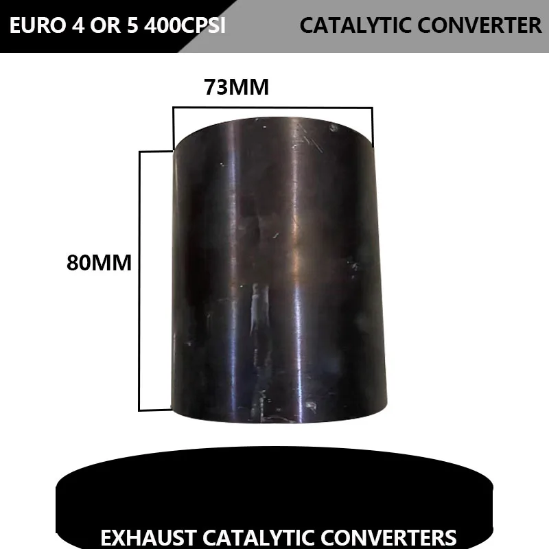 EURO 4 5 Metal Dimensions Is 73*80MM Honeycomb Flow Catalytic Converter Carrier Universal Catalytic Converter