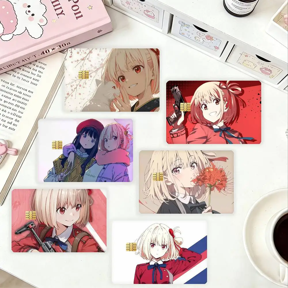 

L-Lycoris Recoil HD Waterproof Card Skins Protective Stickers for Credit Bank Game Cards