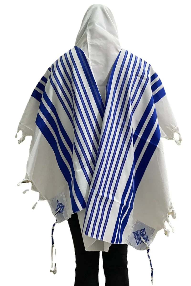 

Tallit молитвенная шаль 140x19 0 см фотовысота большого размера Королевский синий Талит Tzitzits для женщин и мужчин подарок Талит шарф