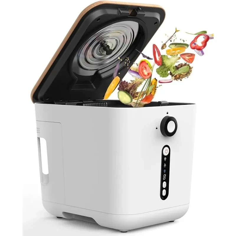 Upgraded Electric Composter for Kitchen, 3L Smart Countertop Composter Indoor Odorless with Detachable Carbon Filter