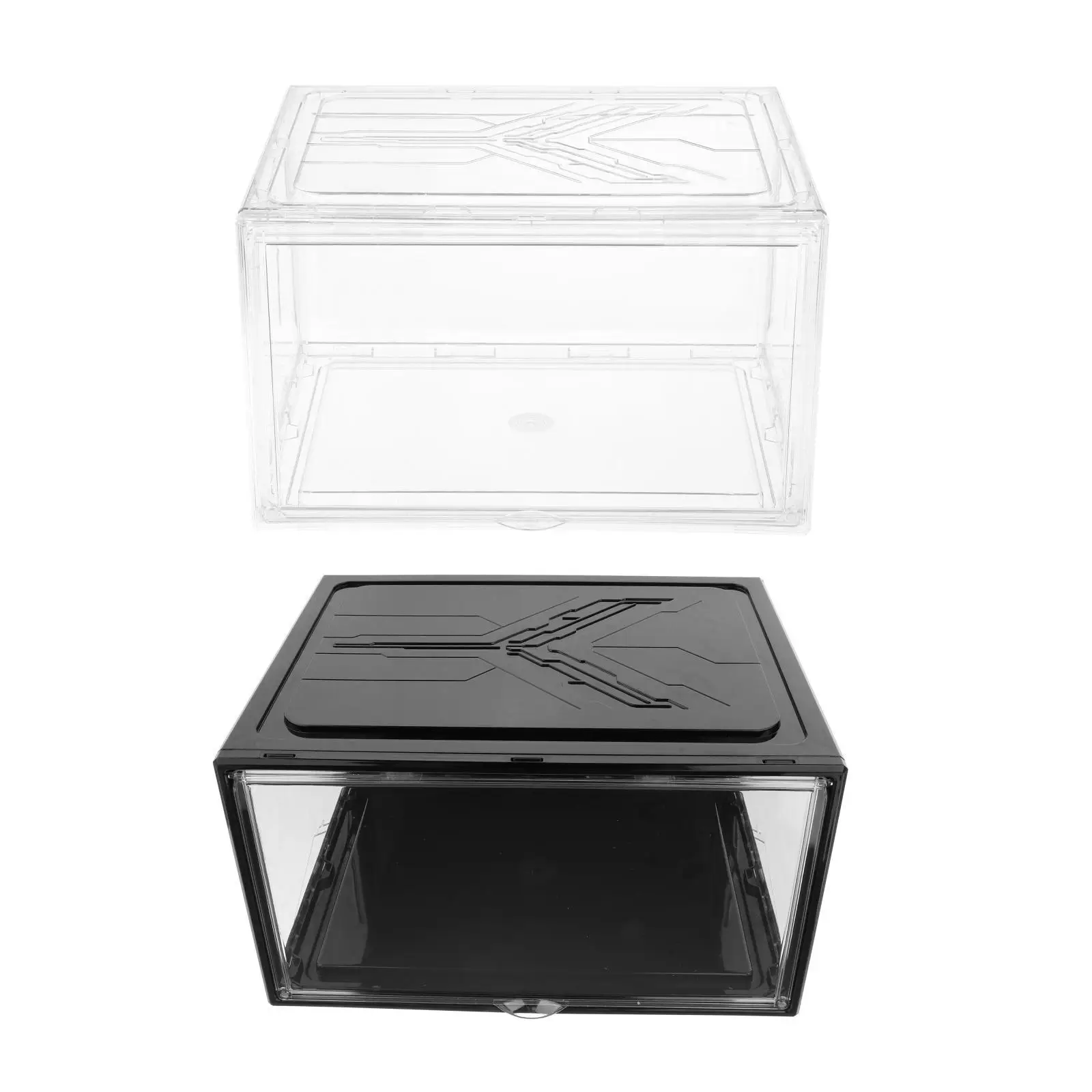 

Transparent Shoe Storage Cabinet Drawer Front Opening Dustproof Containers