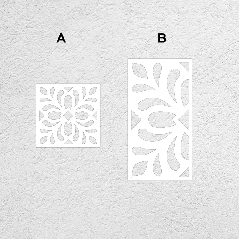 40cm - 80cm Stencil For Wall Decor Large Painting Paint Niche Door Template Tile Cement Rococo Baroque Retro Vintage Floor S229