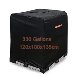 ZipperIBC Tote cover 330 gallon water tank protection cover heavy waterproof sunscreen material 1000L outdoor cover