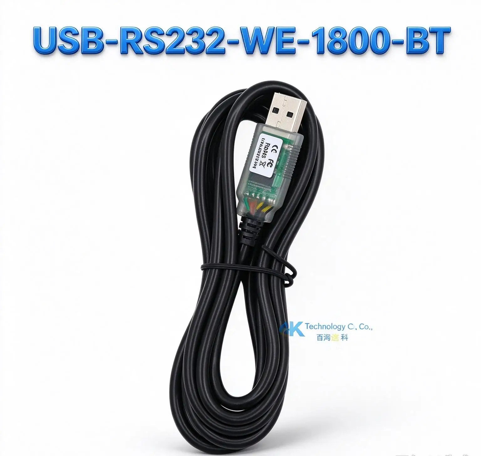 FOR FTDI USB-RS232-WE-1800-BT USB to RS232 Converter Cable 1.8m Wire End FT232RQ 3Mbaud 5V Output