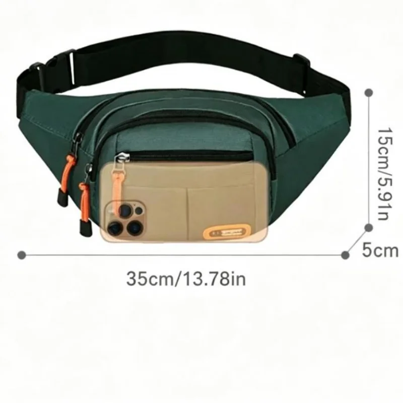 Bolsa de cintura móvil para hombre y mujer, multifuncional, de gran capacidad, antisalpicaduras, resistente al desgaste, para sitio de construcción, 1 ud.