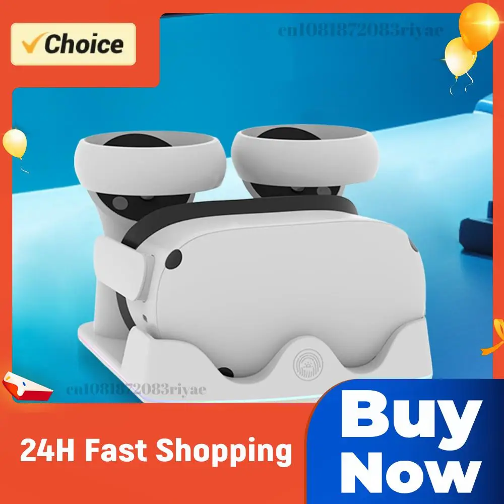 

Зарядная станция для Meta Quest 3S: док-станция для VR-гарнитуры, подставка для дисплея и крепление для контроллеров для Meta Quest 3S/Quest 3/Quest 2