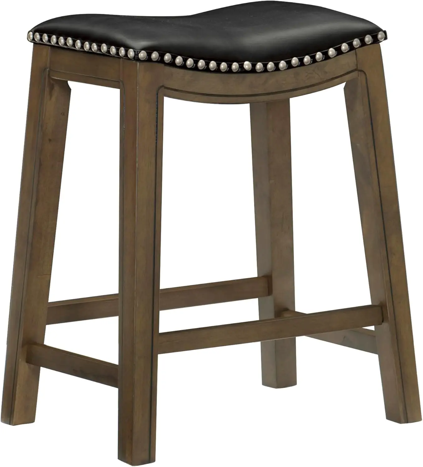 

Ordway Solid Wood Counter Height Stool - Saddle Kitchen Stool Counter Height Stools for Dining, Armless Chair Seating Options