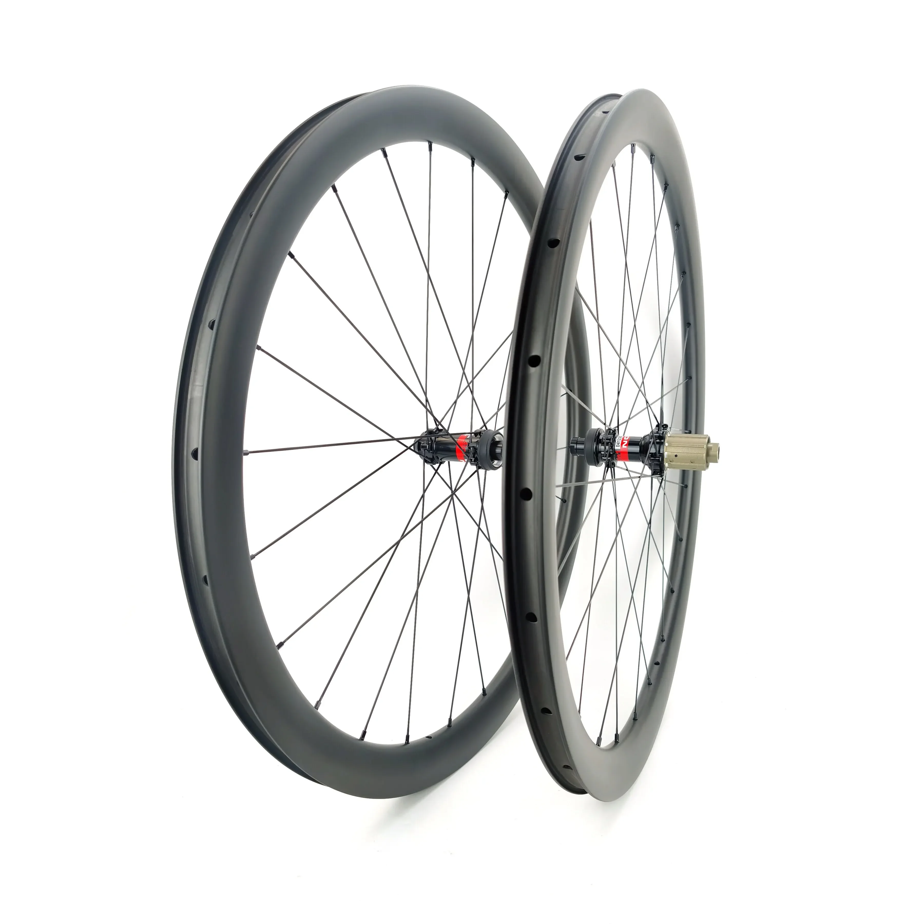 700C 40mm Depth Road Bike Disc Brake Carbon Wheels 27 Width Tubeless Gravel Carbon Wheelset with Center Lock Disc Brake Hubs