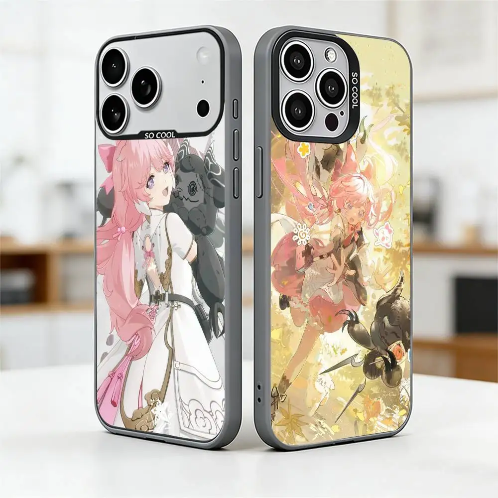 

Wuthering Encore Phone Case For iPhone 17,16,15,14,13,12,11 Plus,Pro Max,XS,Colorful Silver Black Cover