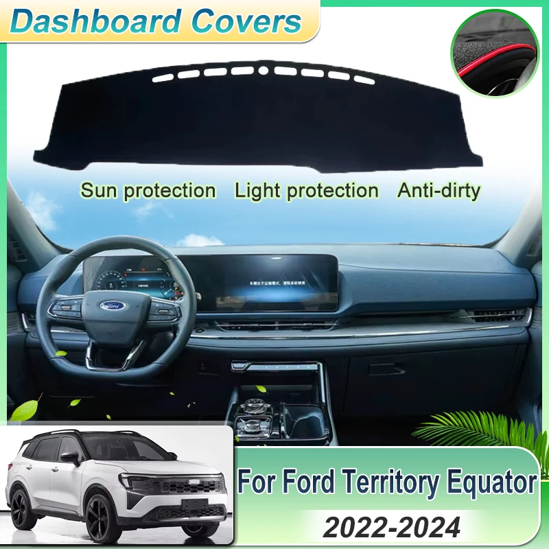 

Flannel Anti UV Slip Mat Car Dashboard Cover Pad For Ford Territory Equator Sport 2022~2024 Accessories Dashmat Sun Shade Carpet