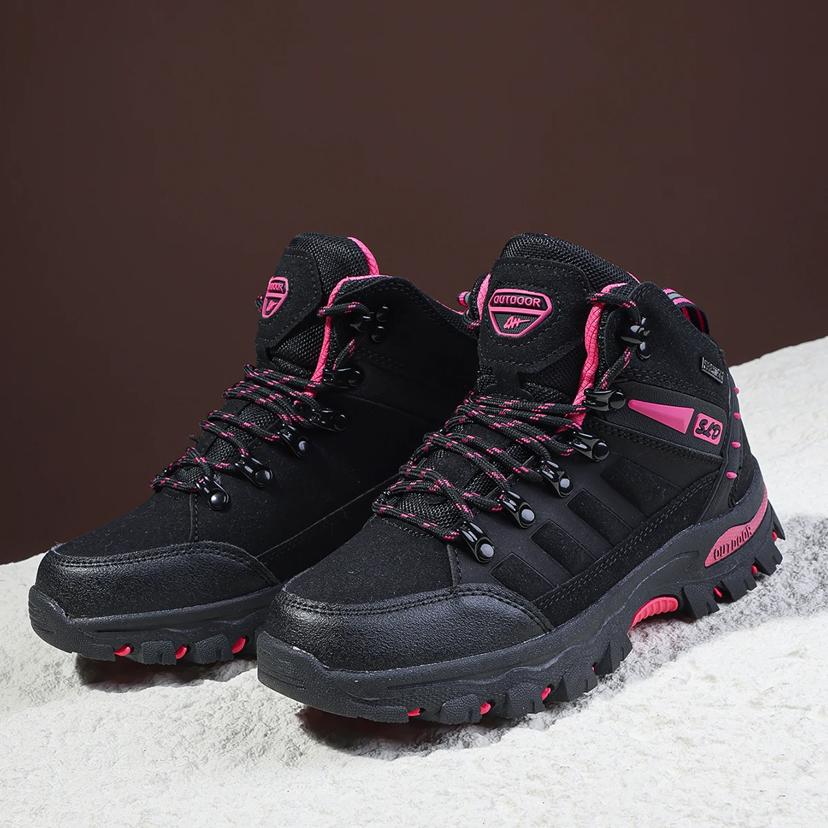 

New Women's Sneakers Outdoor High Top Hiking Shoes Women Wear-resistant Non-slip Mountain Climbing shoes Trekking Ankle Boots