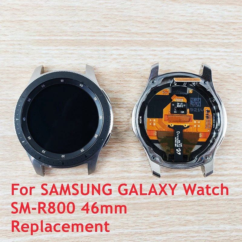  LCD Display Assembly Back Housing Cover Heart Rate Monitor Sensor Flex Cable For Samsung Watch 42mm R810 R815  46MM R800 R805