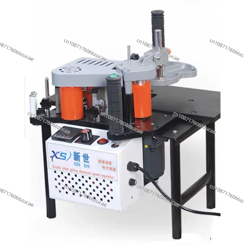 900W Small Manual Edge Banding Machine Double Side Gluing Portable Edge Bander Woodworking Edge Banding Machine 220V