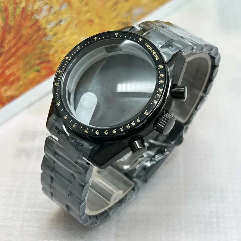 39.7mm Speedmaster Watch Case 20mm Strap Fit VK63 VK64 Movement 32.5mm Dial Watch Hands Gold/Rose Gold/Black/Watch Repair Parts image 3