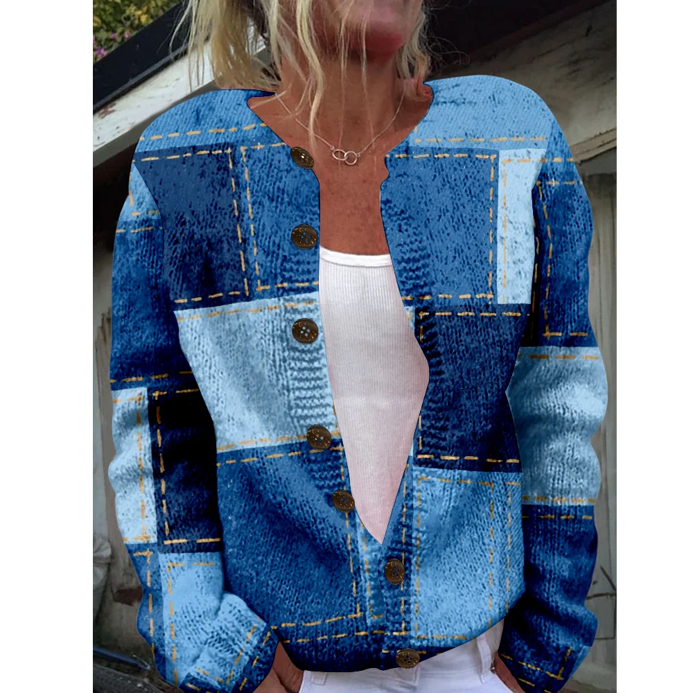 

Осень-зима вязаный клетчатый кардиган классический модный повседневный свитер уличная одежда женские свитера вязаный топ уютные джемперы модные