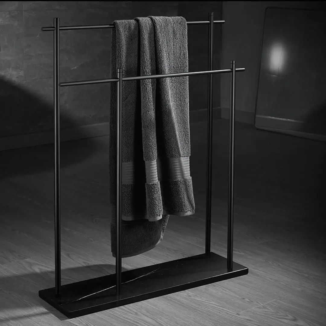 Латунная мраморная вешалка для полотенец без перфорации. Вешалка для полотенец от пола до потолка. Вешалка для ванной комнаты. Сушилка. Вешалка для полотенец.