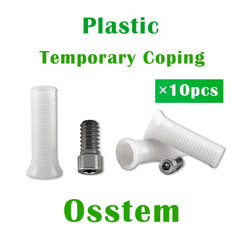 10Pcs Dental Plastic Temporary Abutment for Osstem Mini Regular Hex Implant Chairside Temp Crown Restoration Prosthetic Material