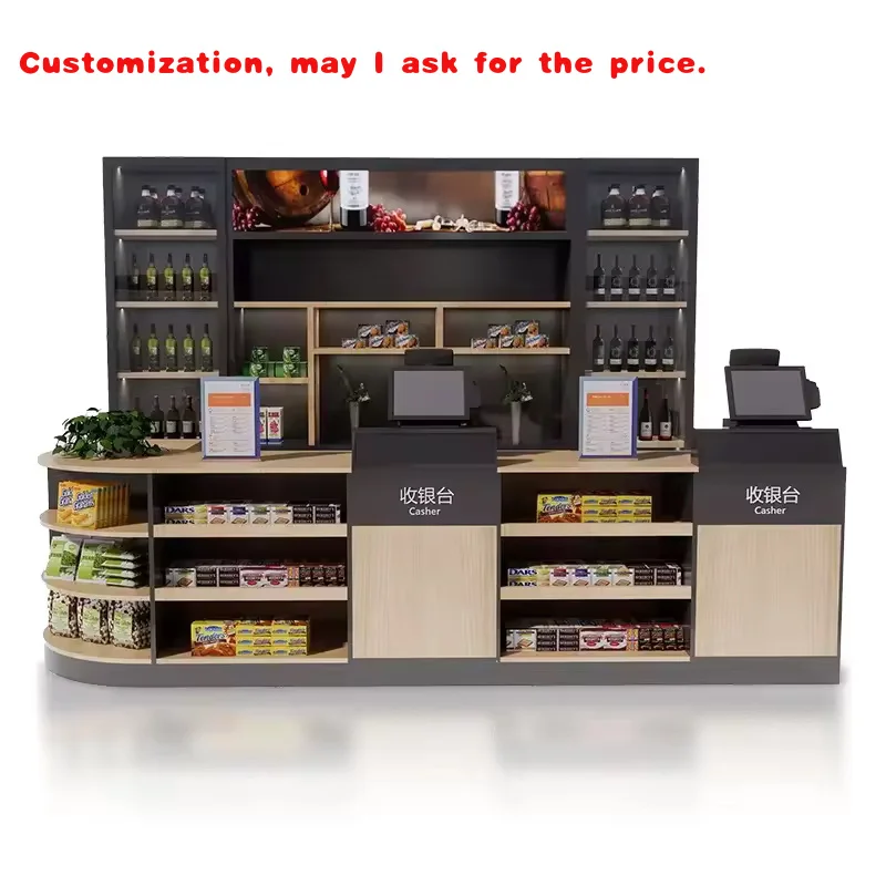 

на заказ.Счетчик кассового аппарата для супермаркетов Guanriver с полками Счетчик касса для магазина Convenience Store
